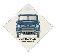 Morris Minor Traveller 1965-70 Car Window Hanging Sign